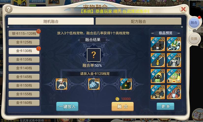 魔力宝贝私服宠物装备获取与强化方法