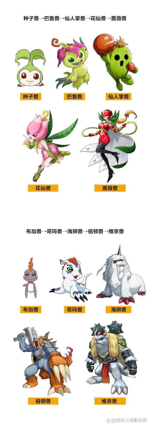 魔力宝贝宠物进化路线一览